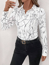 Solid Button Front Shirt Bodysuit